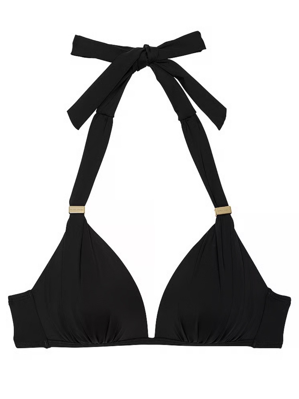 Black Halter Bikini Top Victoria Secret PINK Medium